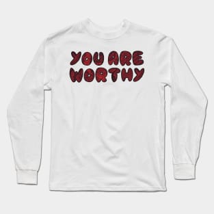 Ruby Red Marble Long Sleeve T-Shirt